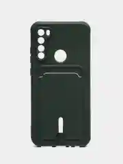Зеленый чехол для Xiaomi Redmi Note 8T (Сяоми Редми Нот 8Т), с карманом для карт