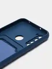 Синий чехол для Xiaomi Redmi Note 8T (Сяоми Редми Нот 8Т), с карманом для карт