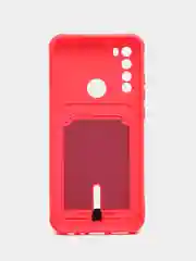 Фуксия чехол для Xiaomi Redmi Note 8T (Сяоми Редми Нот 8Т), с карманом для карт