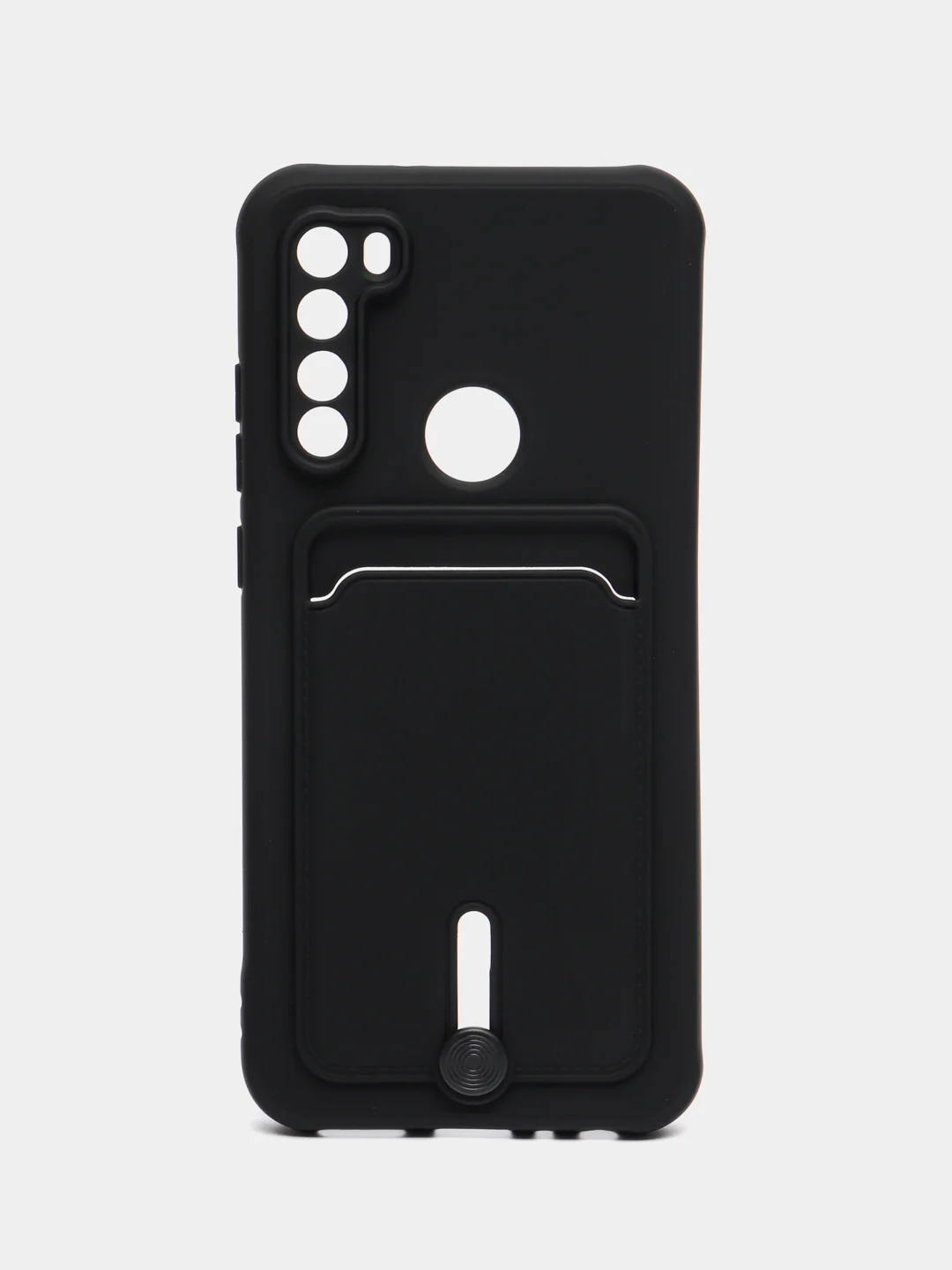 Черный чехол для Xiaomi Redmi Note 8T (Сяоми Редми Нот 8Т), с карманом для карт