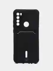Черный чехол для Xiaomi Redmi Note 8T (Сяоми Редми Нот 8Т), с карманом для карт
