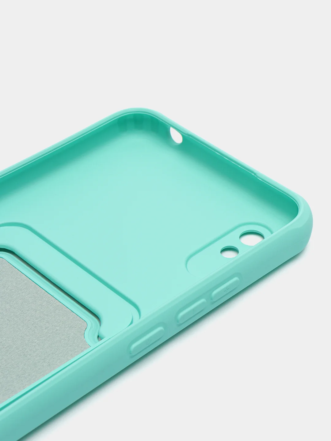 Бирюзовый чехол для Xiaomi Redmi 9A, Сяоми Редми 9А, с карманом для карт