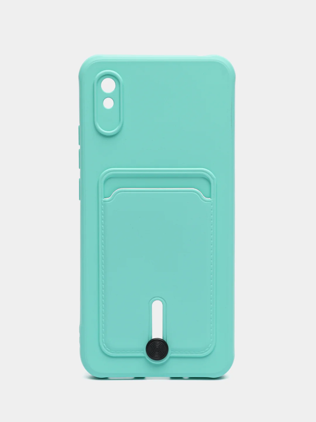 Бирюзовый чехол для Xiaomi Redmi 9A, Сяоми Редми 9А, с карманом для карт