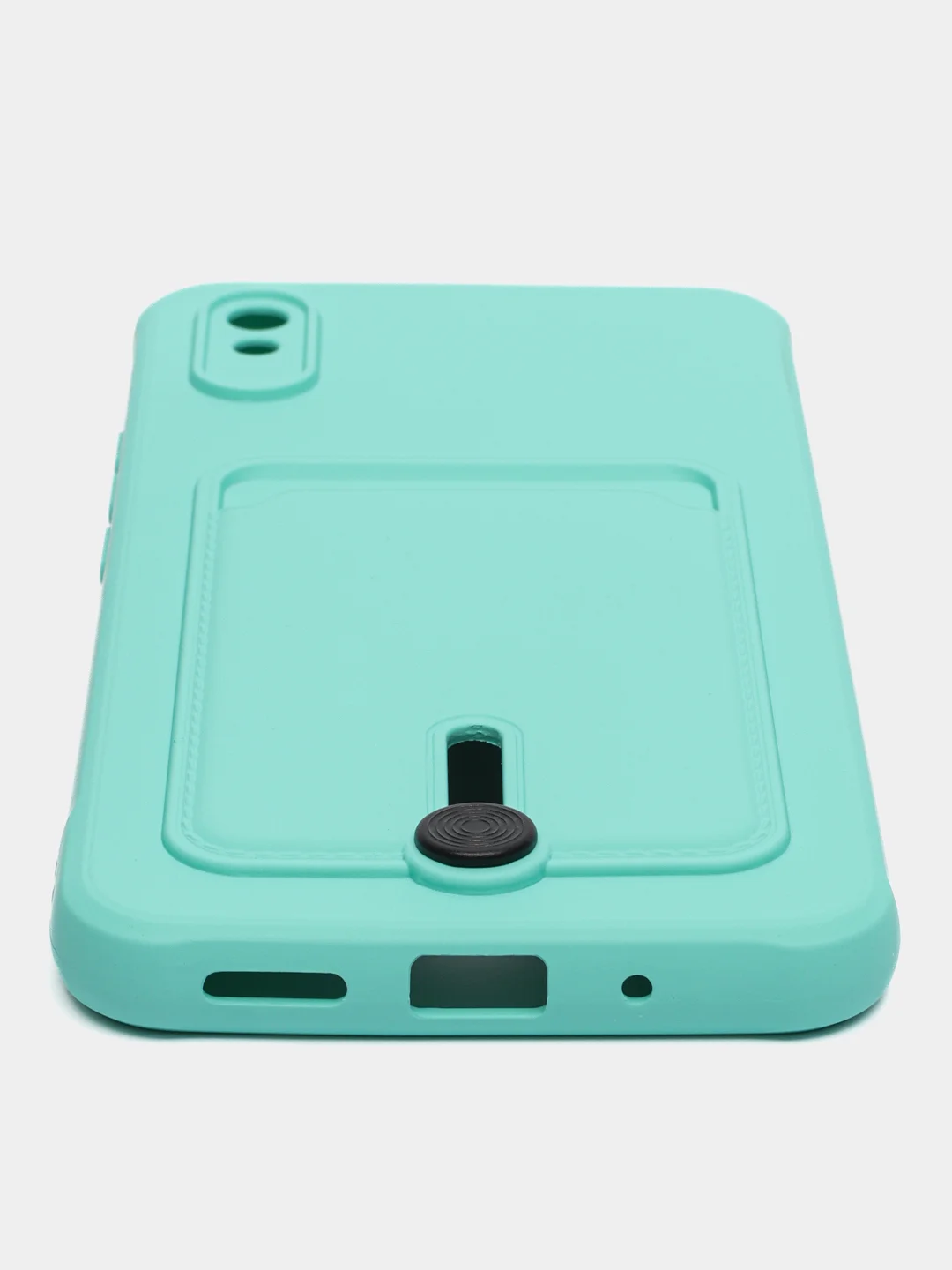 Бирюзовый чехол для Xiaomi Redmi 9A, Сяоми Редми 9А, с карманом для карт