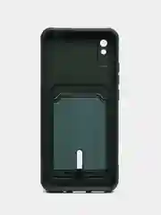 Зеленый чехол для Xiaomi Redmi 9A, Сяоми Редми 9А, с карманом для карт