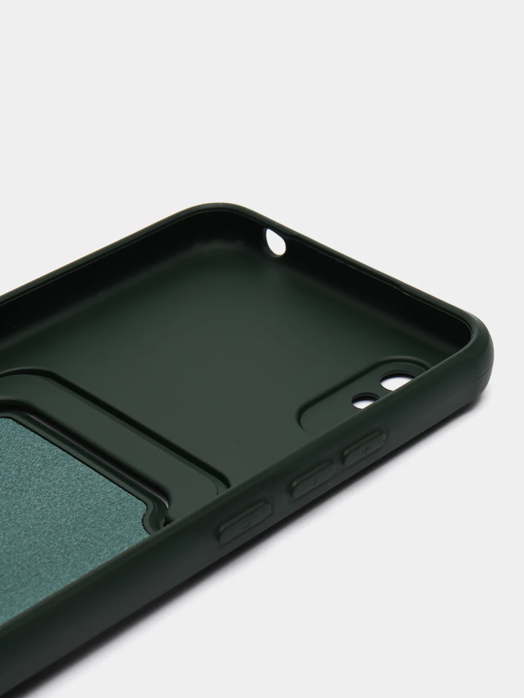 Зеленый чехол для Xiaomi Redmi 9A, Сяоми Редми 9А, с карманом для карт