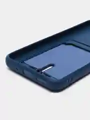 Синий чехол для Xiaomi Redmi 9A, Сяоми Редми 9А, с карманом для карт