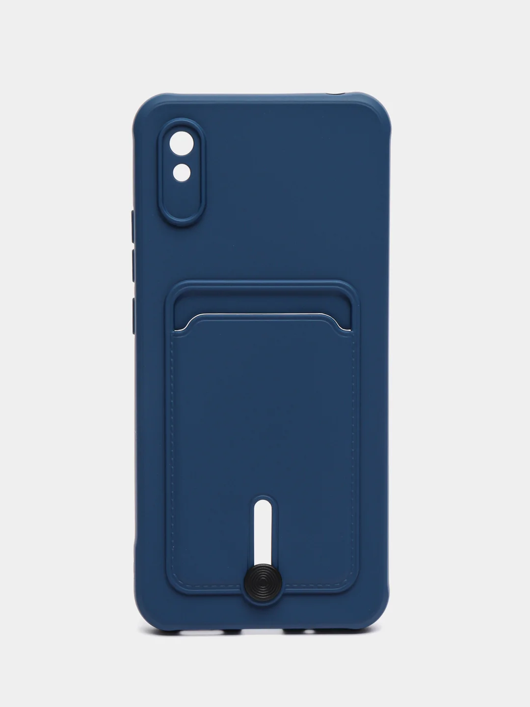 Синий чехол для Xiaomi Redmi 9A, Сяоми Редми 9А, с карманом для карт