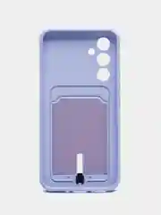 Лавандовый чехол для Samsung Galaxy A54 (Самсунг Галакси А54), с карманом для карт