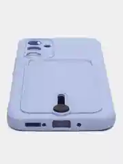 Лавандовый чехол для Samsung Galaxy A54 (Самсунг Галакси А54), с карманом для карт