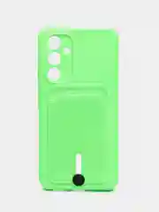 Лайм чехол для Samsung Galaxy A54 (Самсунг Галакси А54), с карманом для карт