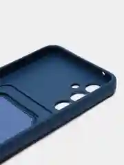 Синий чехол для Samsung Galaxy A54 (Самсунг Галакси А54), с карманом для карт