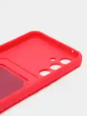 Синий чехол для Samsung Galaxy A54 (Самсунг Галакси А54), с карманом для карт