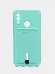 Бирюзовый чехол Honor 10 Lite Huawei P Smart 2019 (Хонор 10 Лайт), с карманом для карт