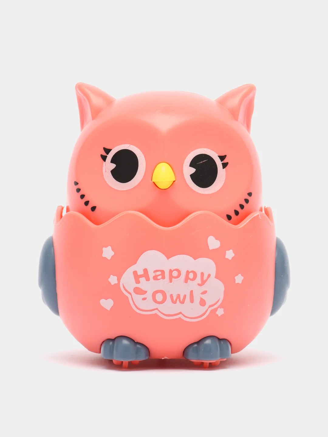 Кораллово-розовый сова детская развивающая заводная игрушка, инерционная
