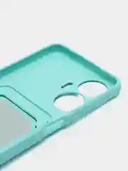 Бирюзовый чехол для Realme C55 (Реалми С55), с карманом для карт