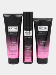 ESTEL SECRETS, набор для волос Сияние цвета: бальзам, шампунь, спрей-термозащита