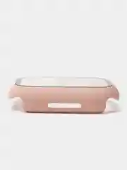 Бежевый бампер с защитным стеклом и ремешком для Apple Watch