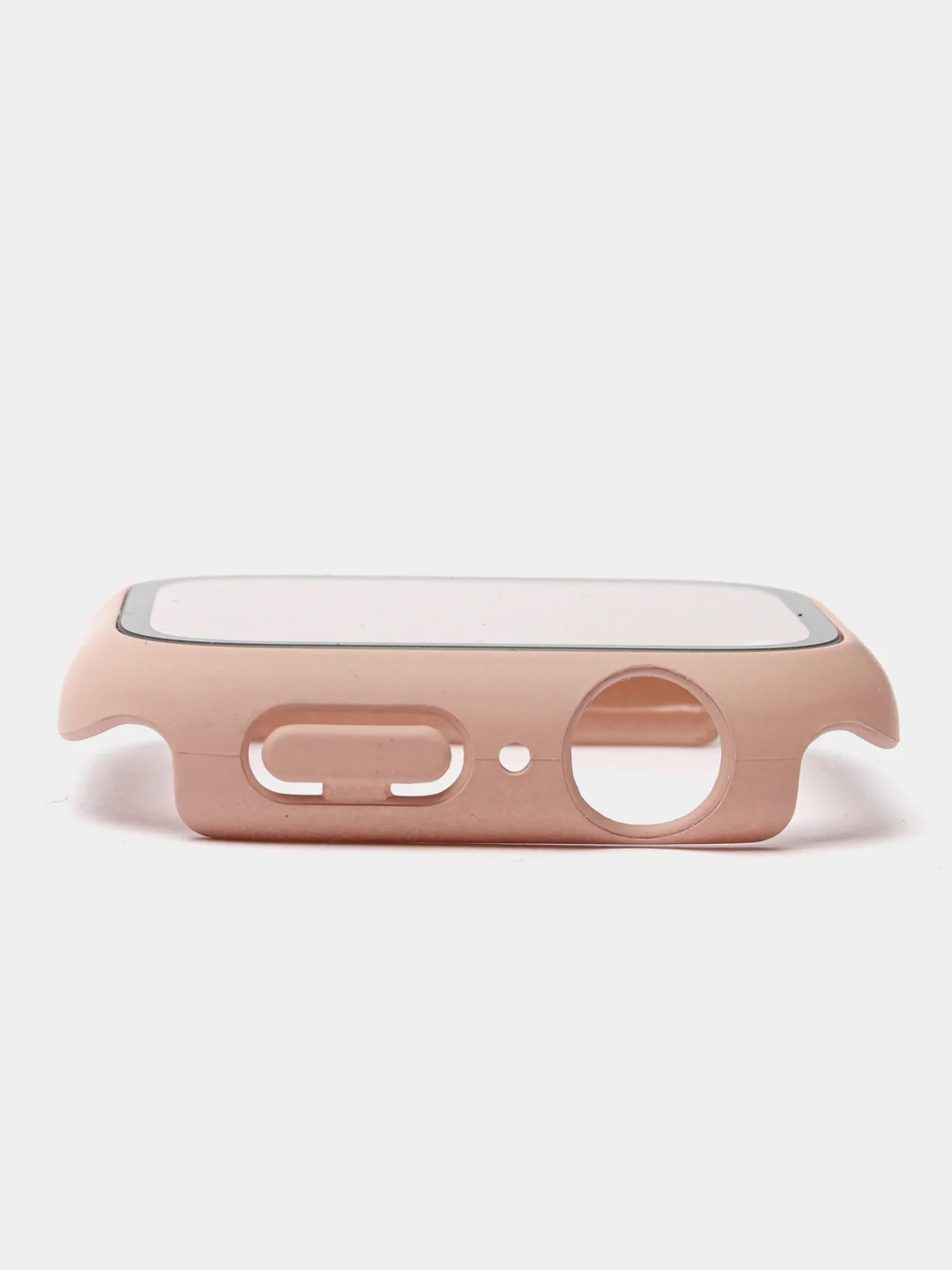Бежевый бампер с защитным стеклом и ремешком для Apple Watch