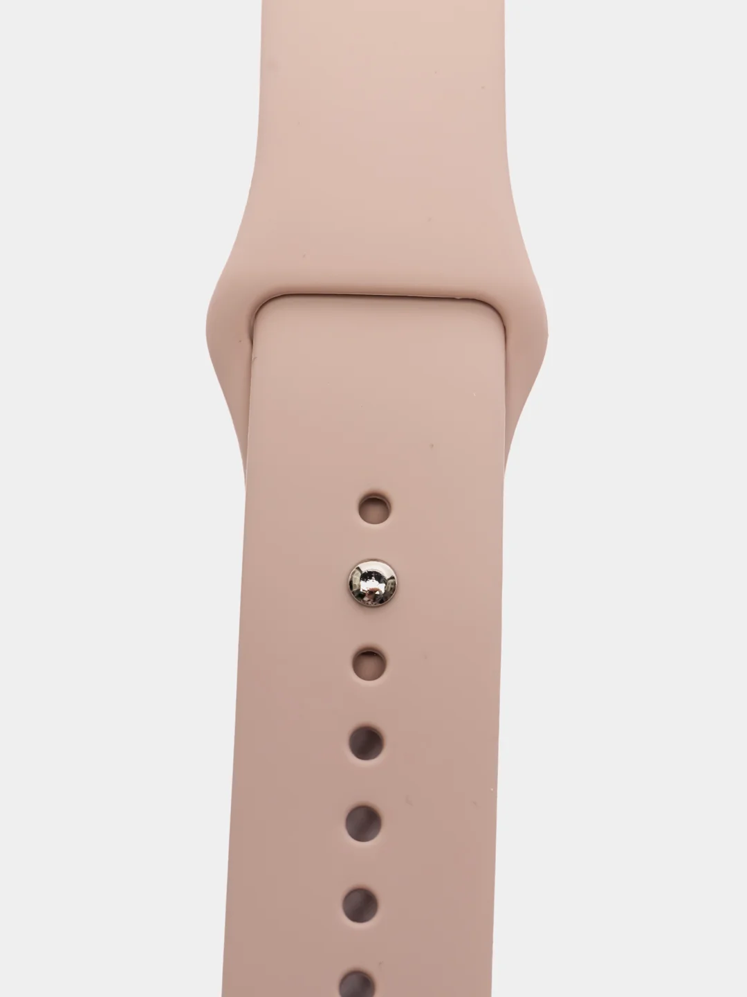 Бежевый бампер с защитным стеклом и ремешком для Apple Watch