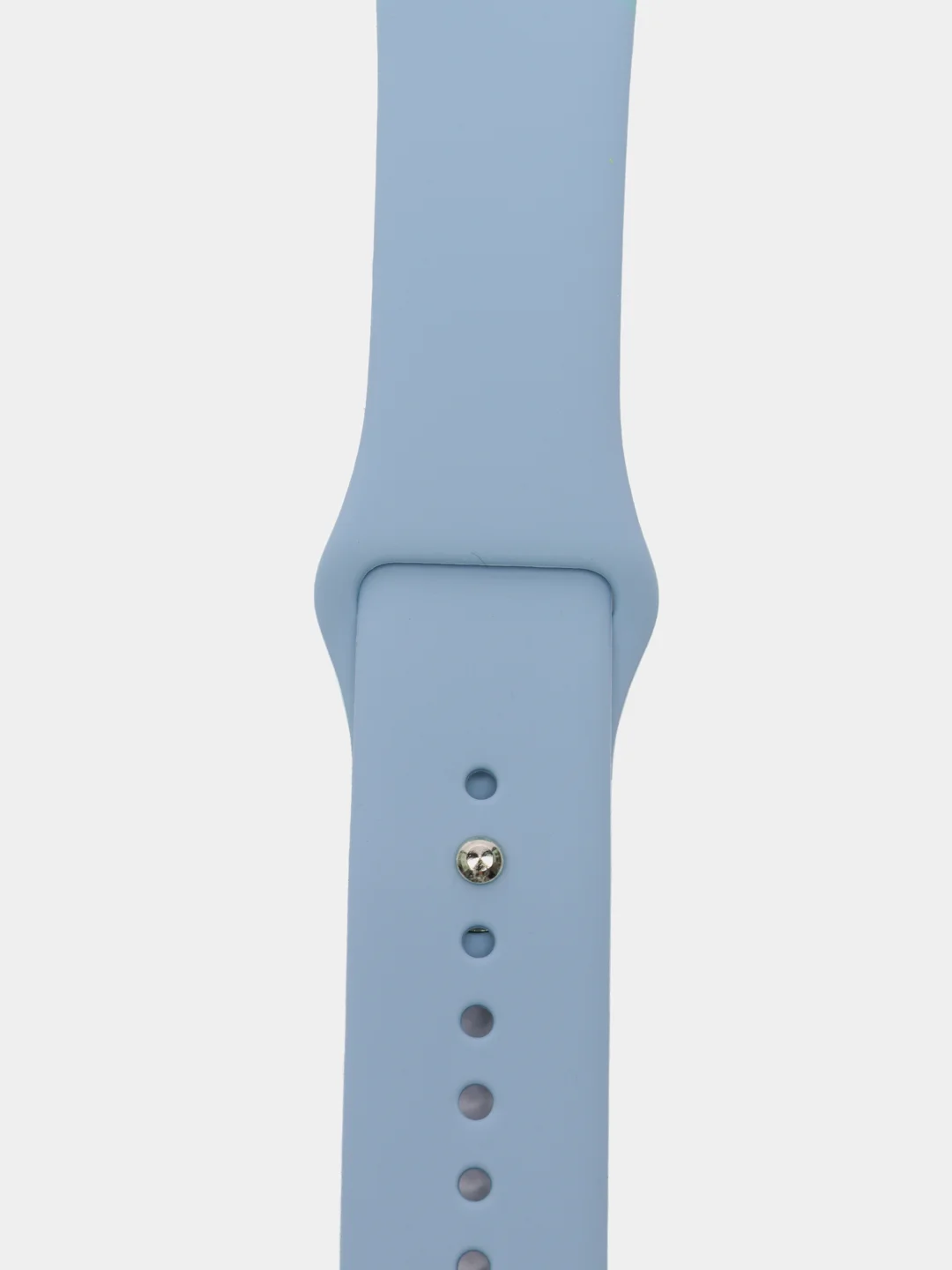 Небесно-голубой бампер с защитным стеклом и ремешком для Apple Watch