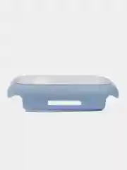 Небесно-голубой бампер с защитным стеклом и ремешком для Apple Watch
