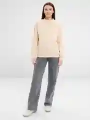 Бежевый свитшот женский утепленный