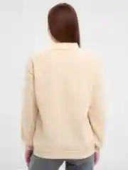 Бежевый свитшот женский утепленный