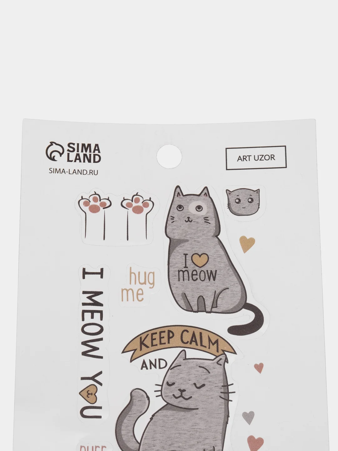 Наклейки на телефон "Котики", 8 х 14 см