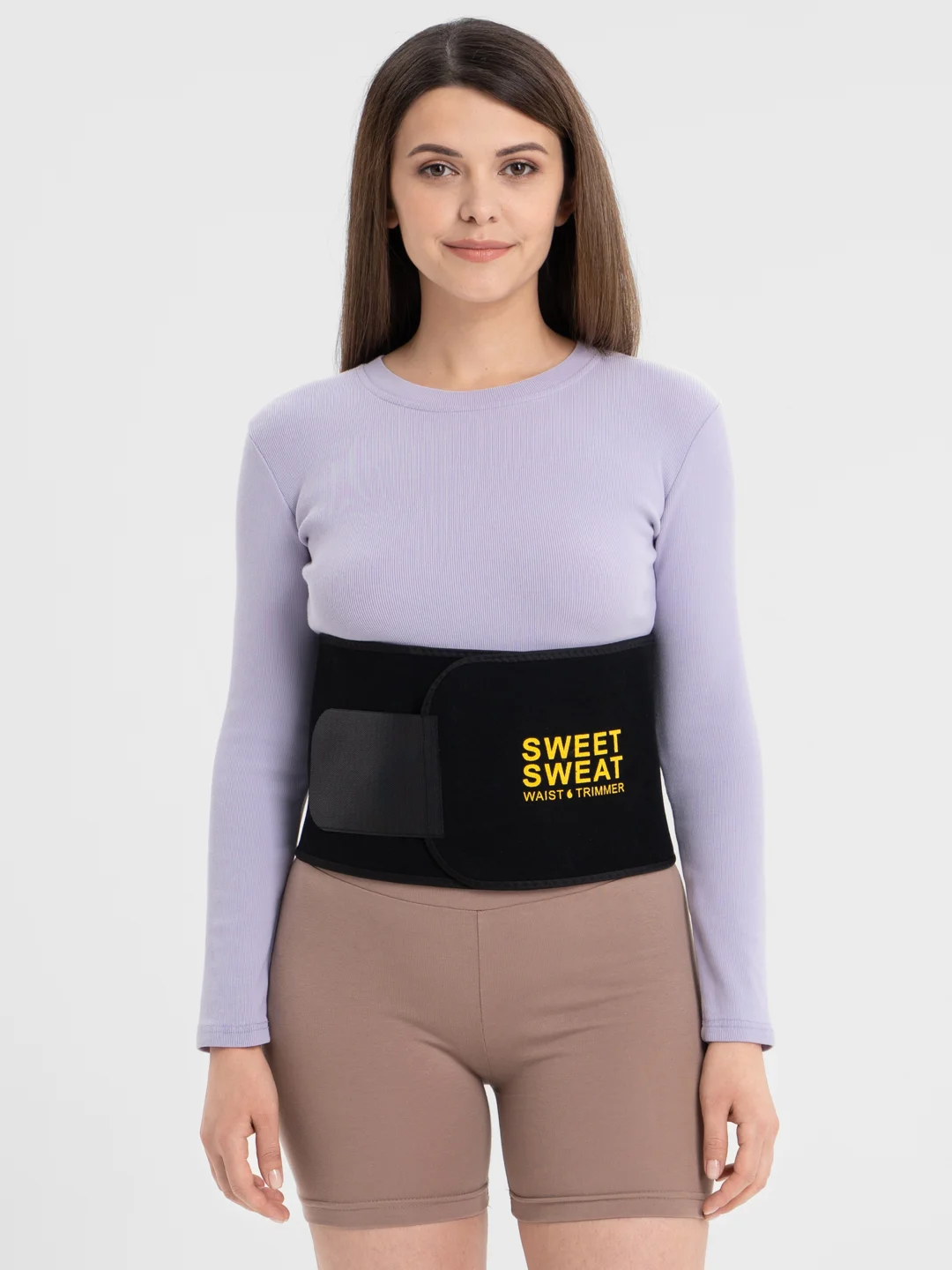 Черный пояс для коррекции фигуры SWEET SWEAT, для поясницы и спины