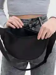 Черный поясная сумка через плечо
