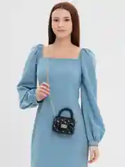Черный мини сумка женская, кроссбоди, женская маленькая сумка-клатч через плечо
