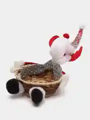 Алый рождественская корзина для конфет