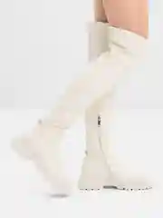 Слоновая кость женские зимние сапоги , высокие