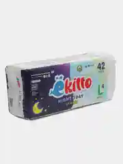 Подгузники трусики Ekitto, 4 размер L, для новорожденных детей от 9-14 кг, 42 шт