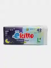 Подгузники трусики Ekitto, 4 размер L, для новорожденных детей от 9-14 кг, 42 шт