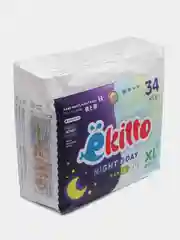Подгузники трусики Ekitto 5 размер XL, для новорожденных детей от 12-17 кг, 34 шт