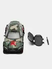 Зеленый машинка металлическая 1:24 AUDI RS6 камуфляж с обвесом, 21 см