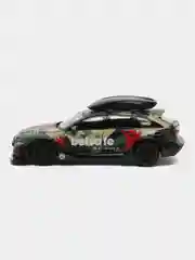 Зеленый машинка металлическая 1:24 AUDI RS6 камуфляж с обвесом, 21 см