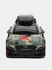 Зеленый машинка металлическая 1:24 AUDI RS6 камуфляж с обвесом, 21 см