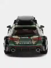 Зеленый машинка металлическая 1:24 AUDI RS6 камуфляж с обвесом, 21 см