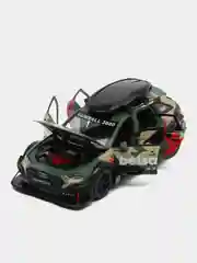 Зеленый машинка металлическая 1:24 AUDI RS6 камуфляж с обвесом, 21 см