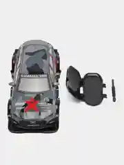 Зеленый машинка металлическая 1:24 AUDI RS6 камуфляж с обвесом, 21 см