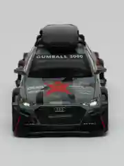 Зеленый машинка металлическая 1:24 AUDI RS6 камуфляж с обвесом, 21 см