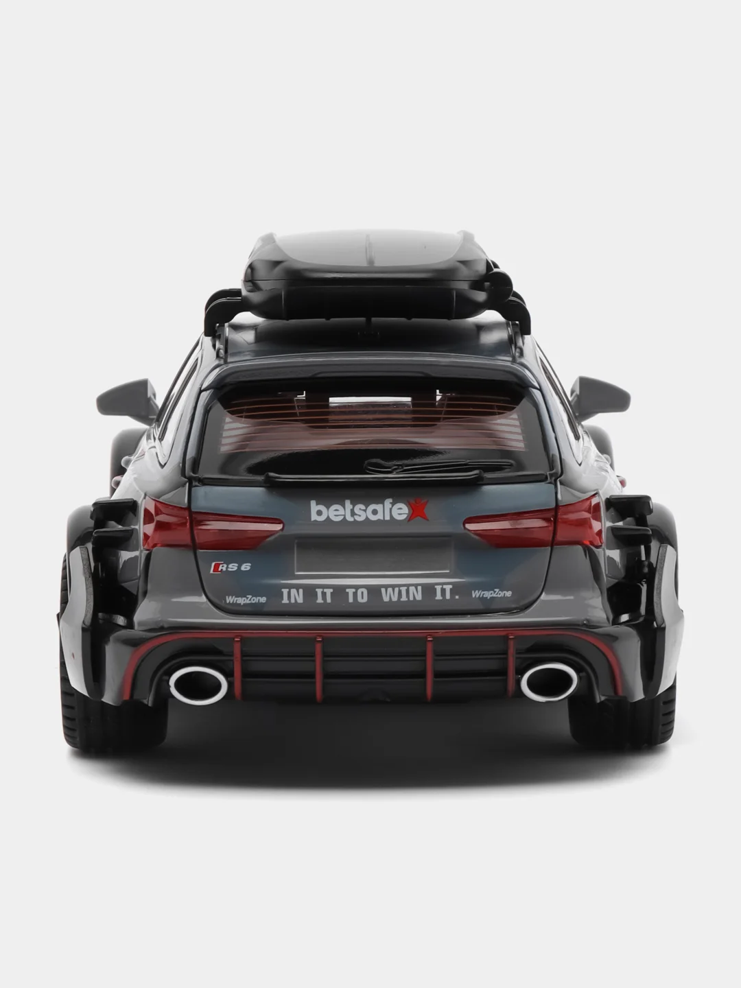 Зеленый машинка металлическая 1:24 AUDI RS6 камуфляж с обвесом, 21 см