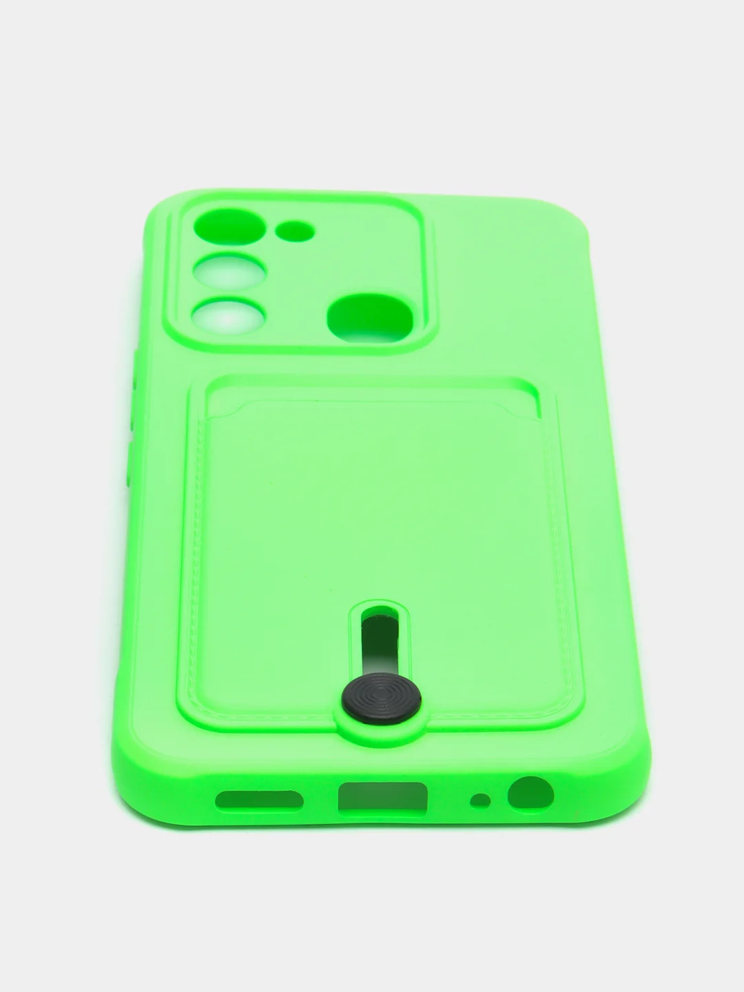 Лайм чехол Tecno Spark 8C Spark Go 2022, Техно Спарк 8С Го, с карманом для карт
