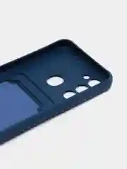 Синий чехол Tecno Spark 8C Spark Go 2022, Техно Спарк 8С Го, с карманом для карт