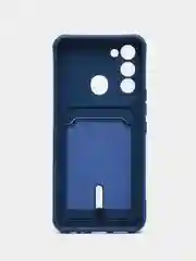 Синий чехол Tecno Spark 8C Spark Go 2022, Техно Спарк 8С Го, с карманом для карт