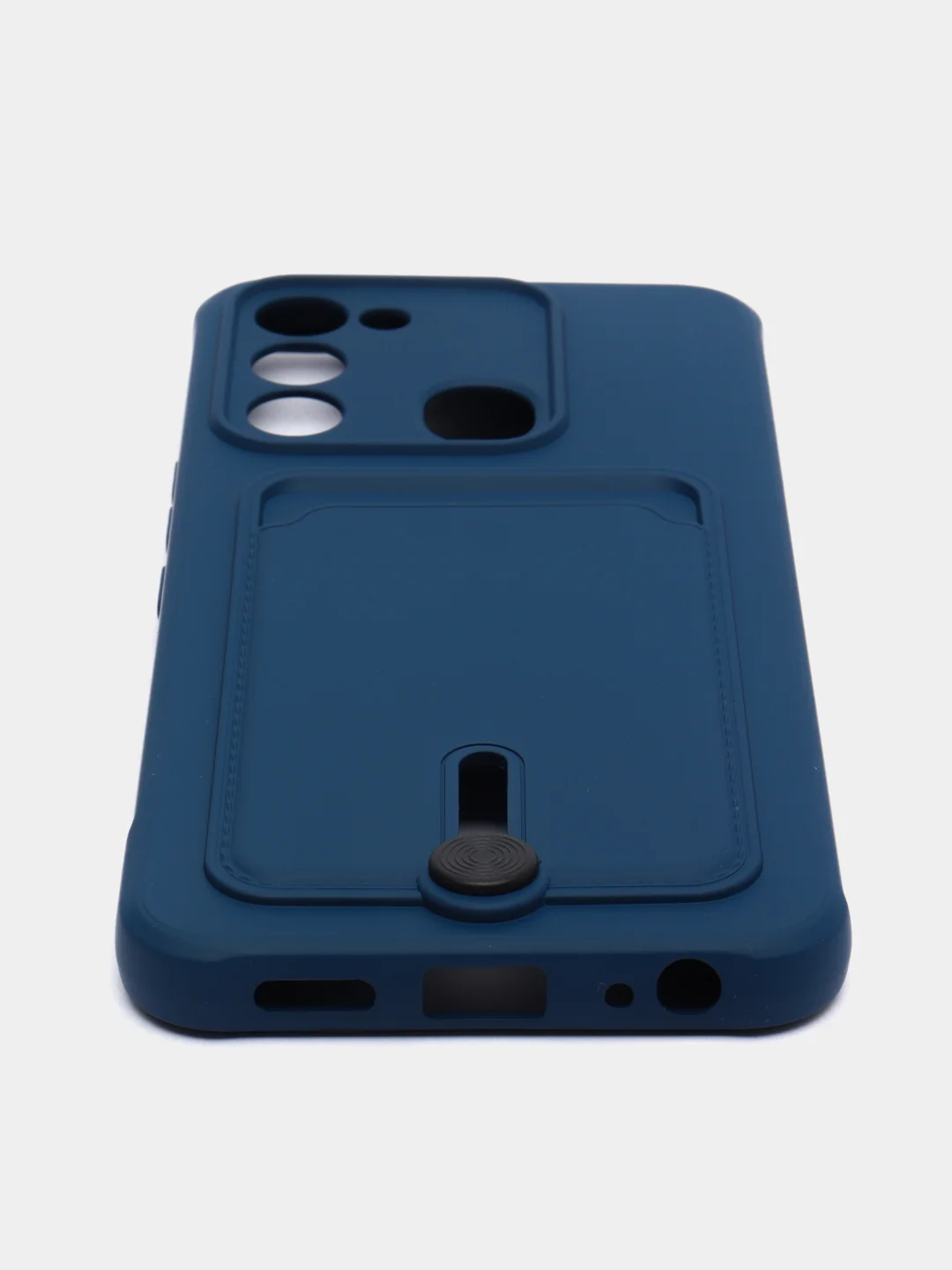 Синий чехол Tecno Spark 8C Spark Go 2022, Техно Спарк 8С Го, с карманом для карт