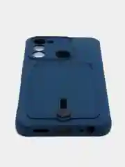 Синий чехол Tecno Spark 8C Spark Go 2022, Техно Спарк 8С Го, с карманом для карт